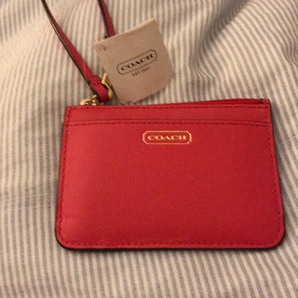 Coach Wristlet in Pomegranate - NWT